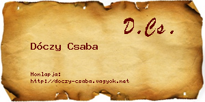Dóczy Csaba névjegykártya